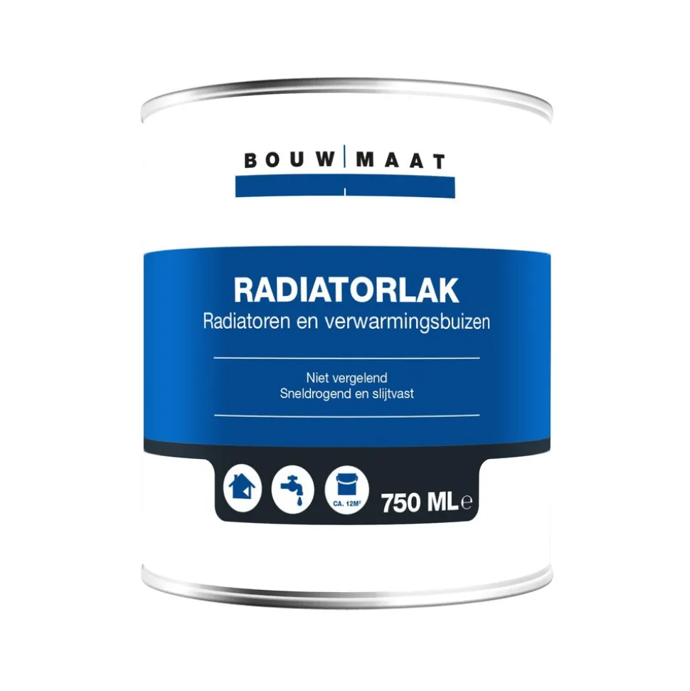 Bouwmaat Radiatorlak Acryl Wit B210 0,75L