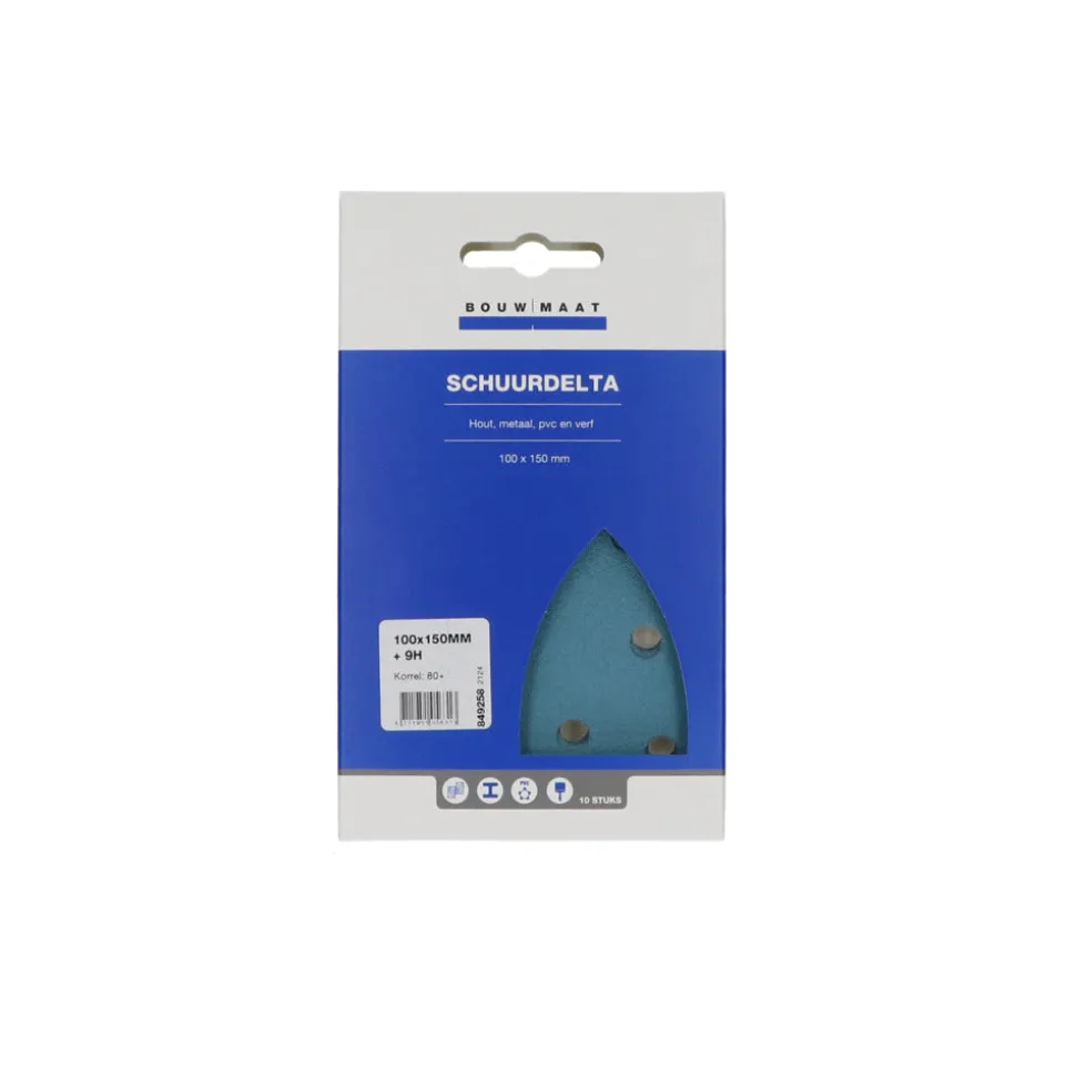 Bouwmaat Schuurdelta 9 Gaten Klittenband 100x150mm