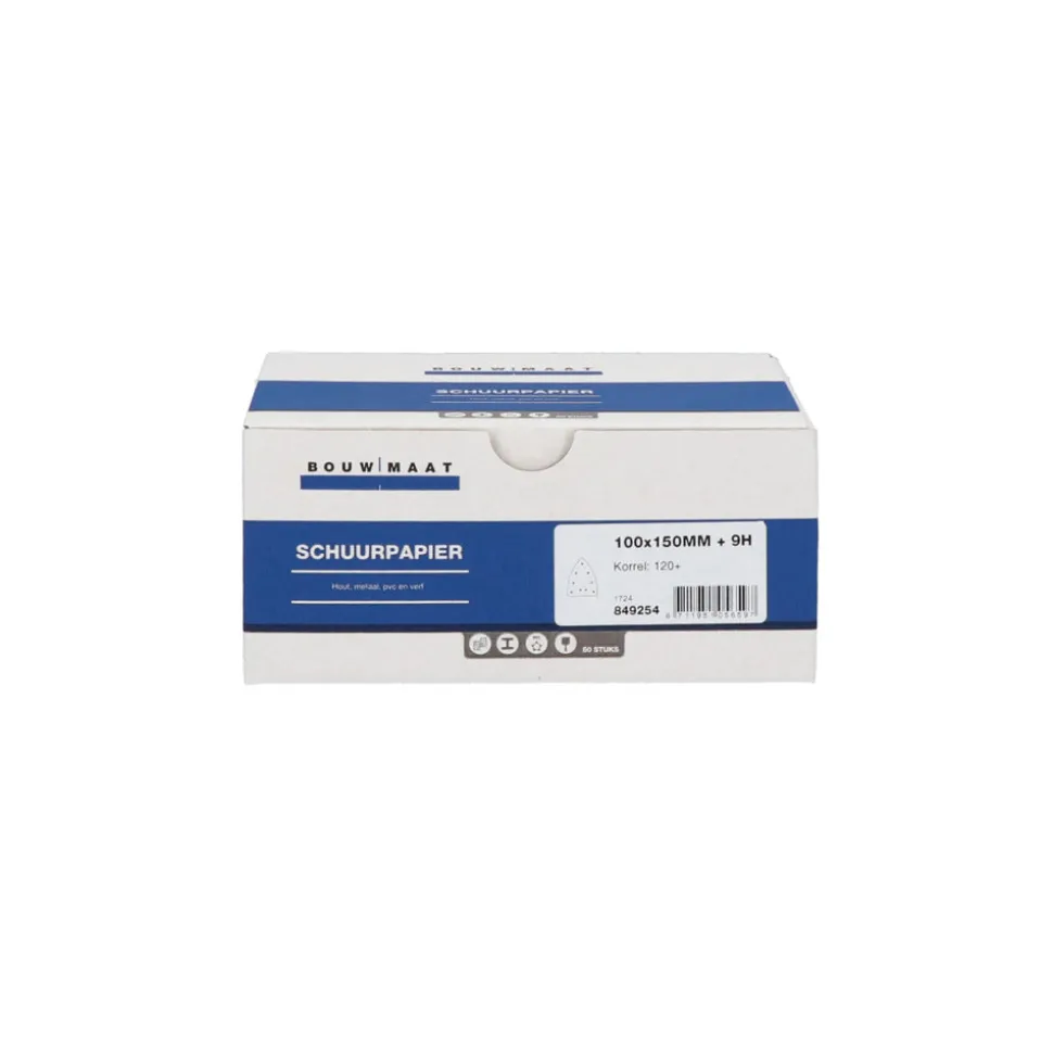 Bouwmaat Schuurdelta 9 Gaten Klittenband 100x150mm