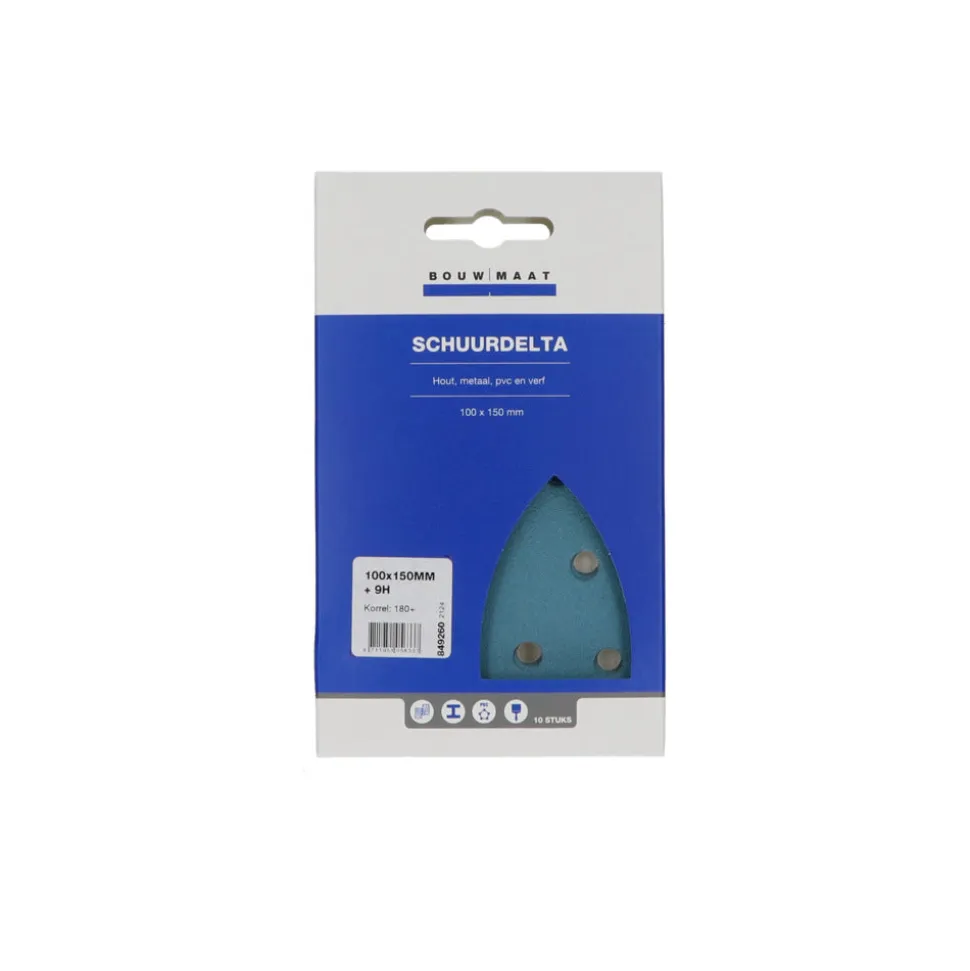 Bouwmaat Schuurdelta 9 Gaten Klittenband 100x150mm