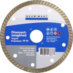Bouwmaat Tegels Premium Diamantzaagblad 125mm