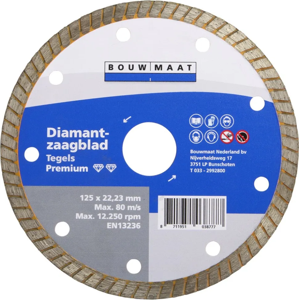 Bouwmaat Tegels Premium Diamantzaagblad 125mm