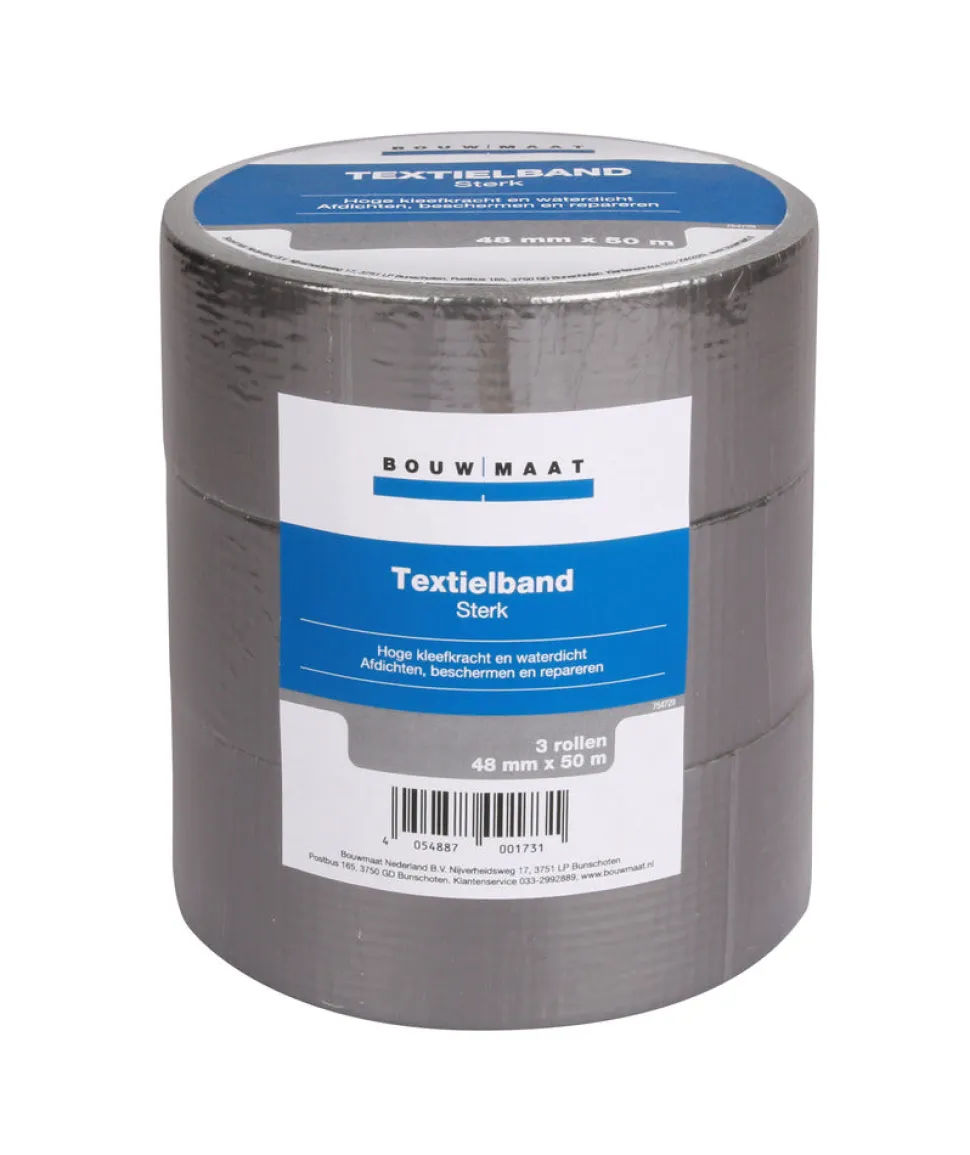 Bouwmaat Textielband Sterk 48mm x 50m 3st