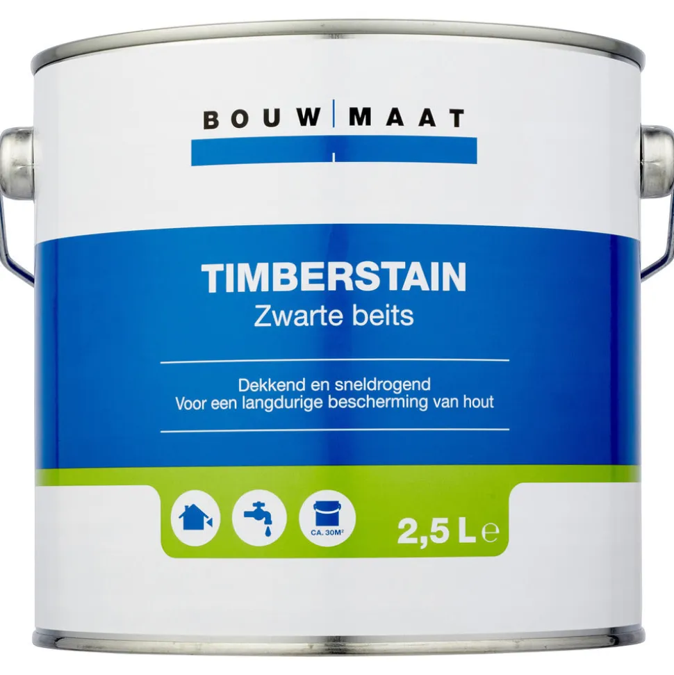 Bouwmaat Timberstain Zwart 2,5L