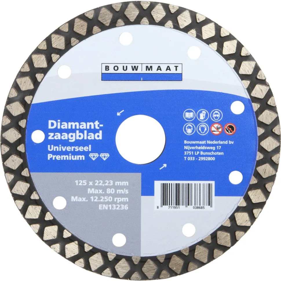Bouwmaat Universeel Premium Diamantzaagblad 125mm
