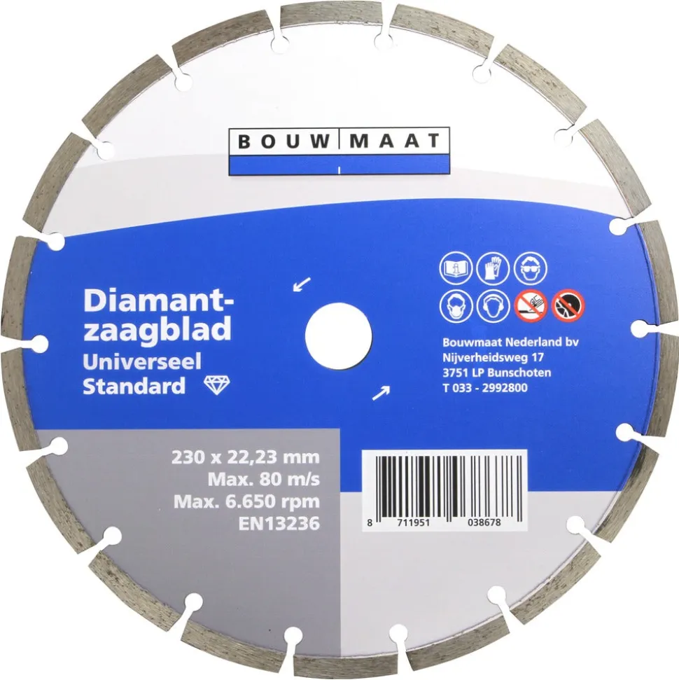 Bouwmaat Universeel Standard Diamantzaagblad 230mm