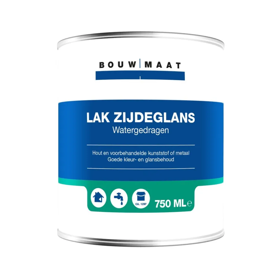 Bouwmaat Zijdeglans Lak Acryl Wit 750ml