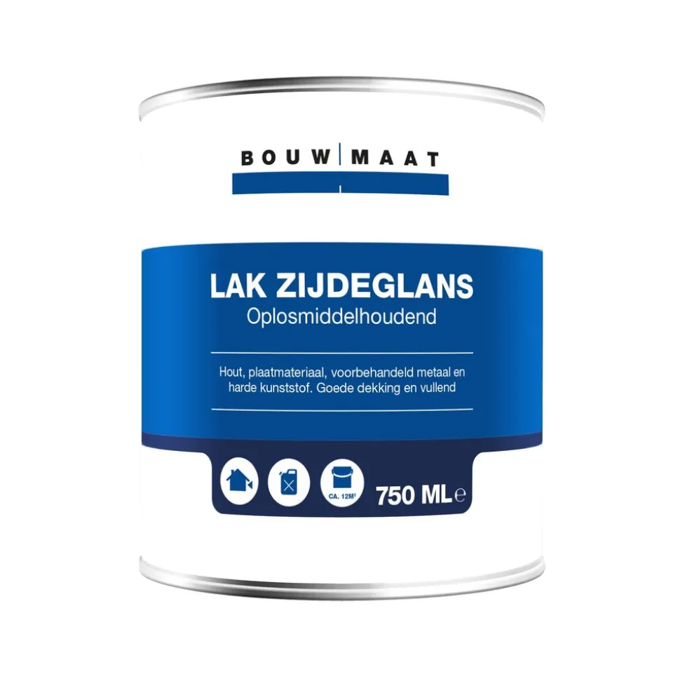 Bouwmaat Zijdeglans Lak Wit 0,75L