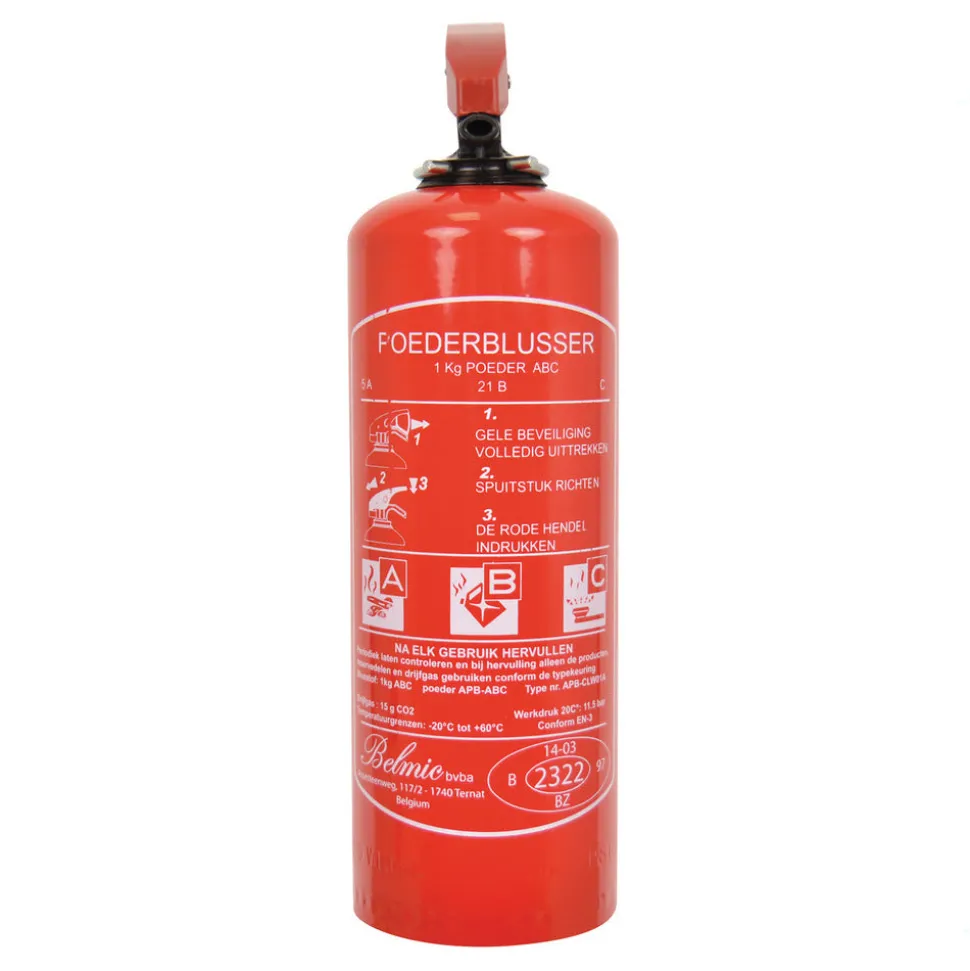 Brandblusser ABC Rood/Zwart 1kg