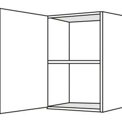 Bribus ECO Bovenbouwkast Links Wit 50x57cm 1 Deur Met 1 Legplank FSC Mix 70%