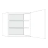 Bribus ECO Bovenkast Links 60x71cm 1 Deur Met 2 Legplanken FSC Mix 70%