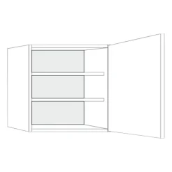 Bribus ECO Bovenkast Links 60x71cm 1 Deur Met 2 Legplanken FSC Mix 70%