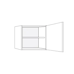 Bribus ECO Bovenkast Rechts 30x57cm 1 Deur FSC Mix 70%