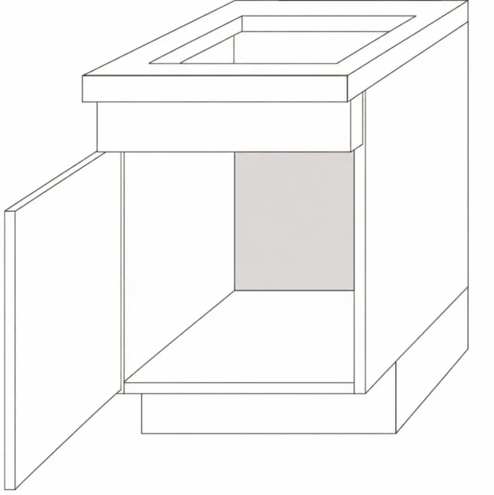 Bribus ECO Gootsteenkast Links 60cm 1 Deur Met Schijnlade FSC Mix 70%