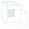 Bribus ECO Gootsteenkast Rechts 60cm 1 Deur Met Schijnlade FSC Mix 70%