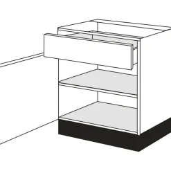 Bribus ECO Onderkast Links Wit 30cm FSC Mix 70%