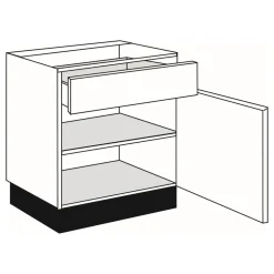 Bribus ECO Onderkast Rechts Wit 60cm FSC Mix 70%