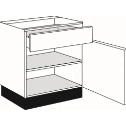 Bribus ECO Onderkast Rechts Wit 30cm FSC Mix 70%