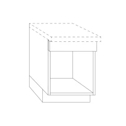 Bribus ECO Onderkast Voor Inbouwoven 60cm Stelpoten Nismaat 59cm FSC Mix 70%