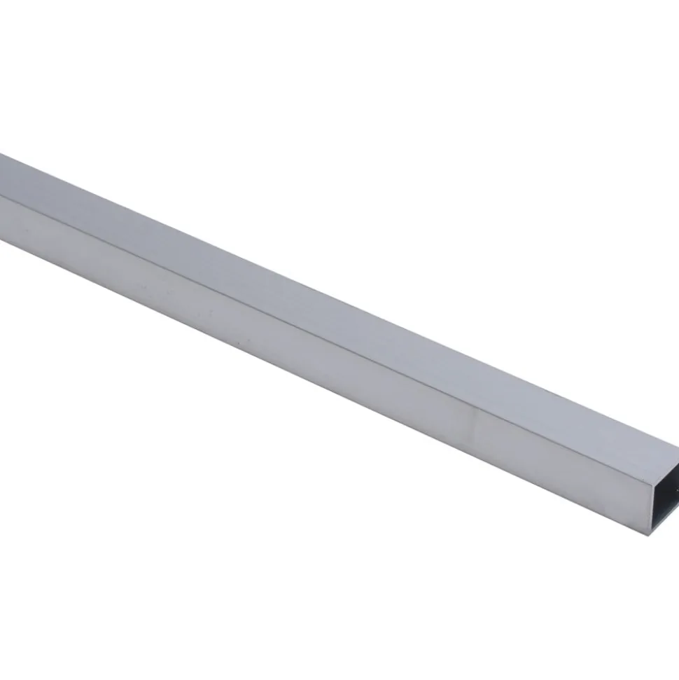 Buis Vierkant Aluminium Grijs