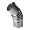 Burgerhout Bocht Rookgasafvoer Aluminium 45° Ø130mm