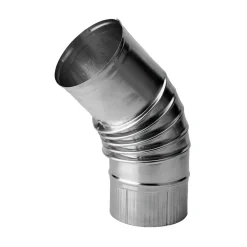 Burgerhout Bocht Rookgasafvoer Aluminium 45° Ø130mm