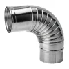 Burgerhout Bocht Rookgasafvoer Aluminium 90° Ø100mm
