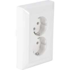 Busch-Jaeger Contactdoos Balance Inbouw 2-Voudig Polarwit Randaarde
