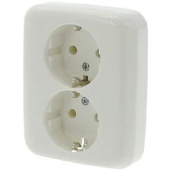 Busch-Jaeger Contactdoos Reflex Inbouw 2-Voudig Polarwit Randaarde