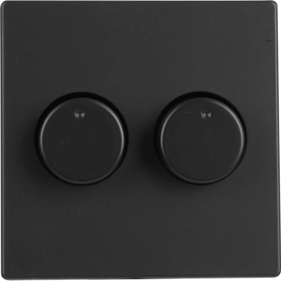 Busch Jaeger Future Line Centraalplaat Duo-Dimmer Met Knop Mat Zwart