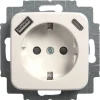Busch-Jaeger Reflex Contaactdoos 1-Voudig Randaarde USB/AC Polarwit