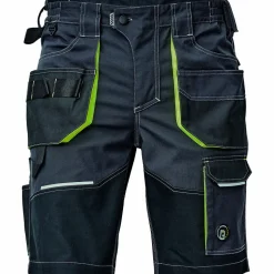 CERVA Korte Werkbroek Sheldon Antraciet/Geel Maat 52
