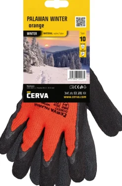CERVA Winter Werkhandschoenen Palawan Acryl/Latex Oranje Maat 10/XL
