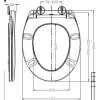 Chase Toiletzitting Softclose en Quick Release Mat Zwart