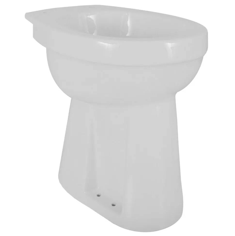 Closetpot Staand Verhoogd Vlakspoel AO Glanzend Wit 46cm
