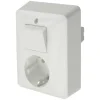Combinatie Stopcontact Schakelaar Polarwit Randaarde