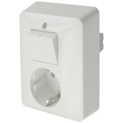 Combinatie Stopcontact Schakelaar Polarwit Randaarde
