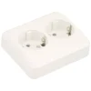 Contactdoos Inbouw 2-Voudig Polarwit Randaarde