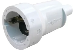 Contrastekker Wit 66x82x55mm 10/16A Randaarde