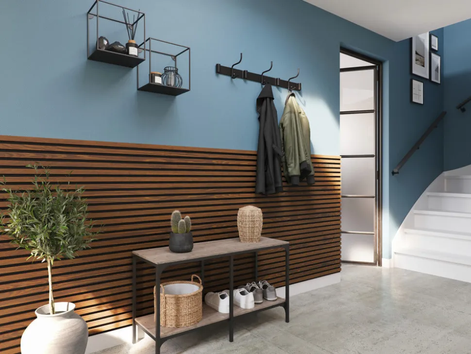 Decowall Acoustic Walnoot 30x260cm 2st 70% PEFC