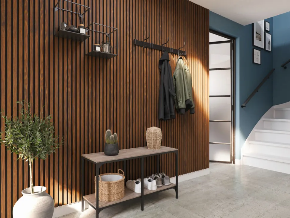 Decowall Acoustic Walnoot 30x260cm 2st 70% PEFC