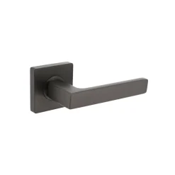 Deurkruk Hera Op Geveerde Rozet 55x55x10mm 7mm Nokken Antraciet-Grijs