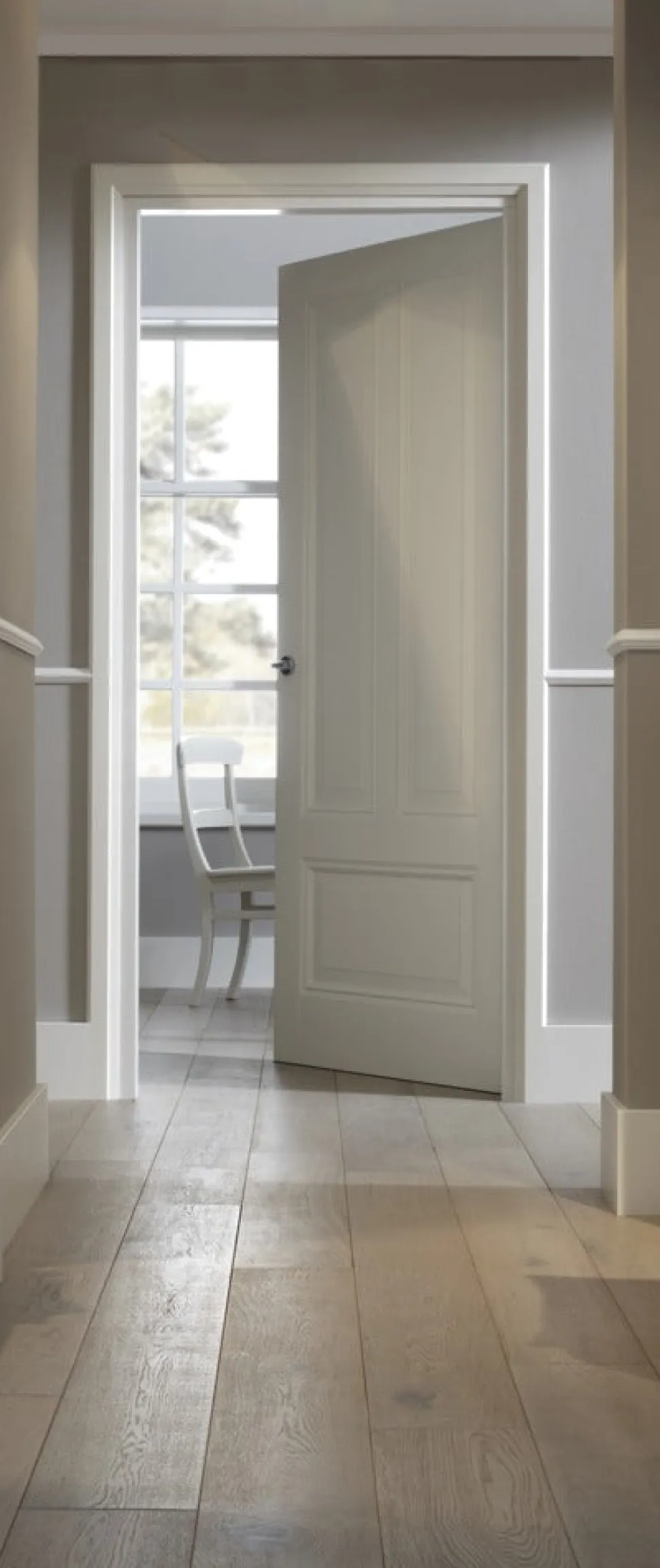 Deurlijst Grenen Gelakt Modern 14,5x69x2500mm FSC Mix 70%