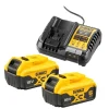 DeWALT Accu Voordeelset: 2x 5.0Ah accu's + XR MultiladerDCB1104P2-QW 18V