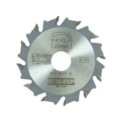 DeWALT Cirkelzaagblad Lamellenfrees Spaanbegrensd DT1306-QZ 102x3.9x22x12t