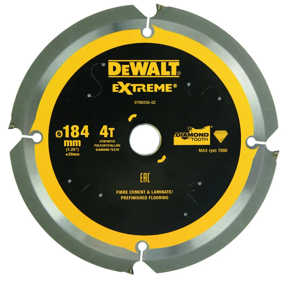 DeWALT Doorslijpschijf Extreme PCD 184x20mm 4T 16mm