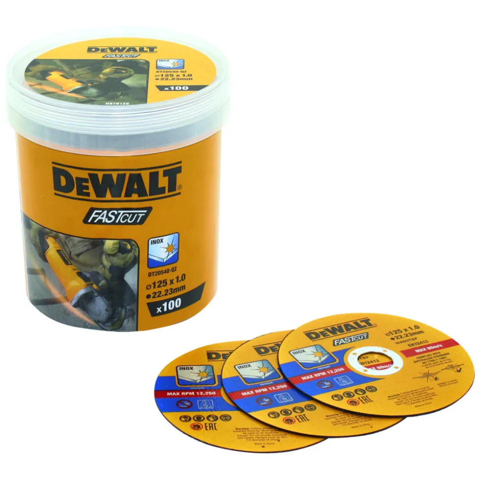 DeWALT Doorslijpschijven 125x1mm Metaal In Emmer DT20540-QZ 100st