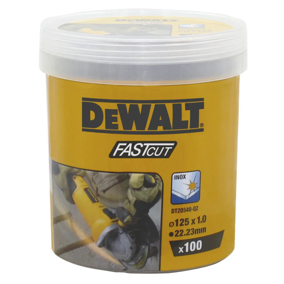 DeWALT Doorslijpschijven 125x1mm Metaal In Emmer DT20540-QZ 100st