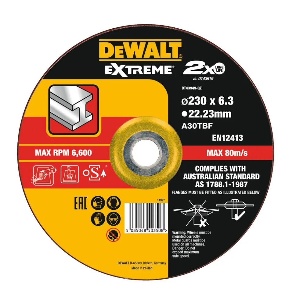 DeWALT Extreme 2X Afbraamschijf Metaal 230x6x22,2mm