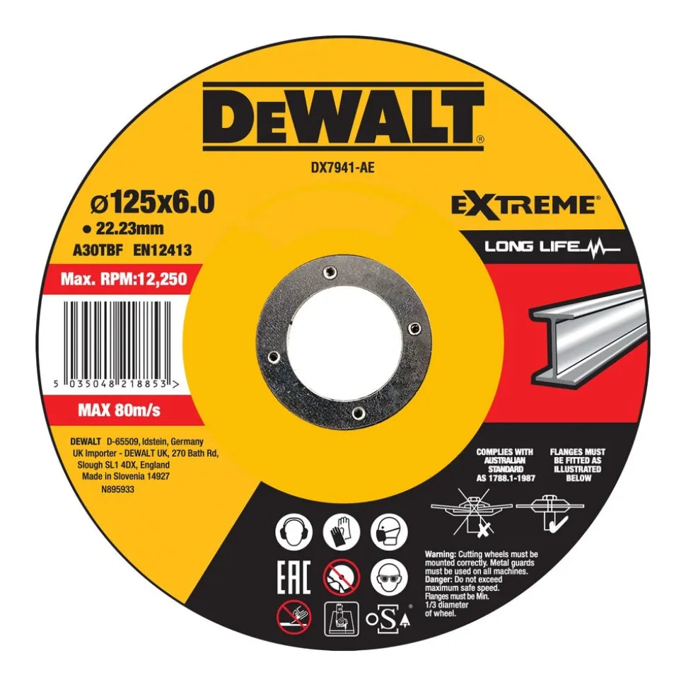 DeWALT Extreme 2X Afbraamschijf Metaal 125x6x22,2mm